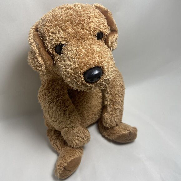 Ty Classic Dog Plush 16 in Shaggy Brown Laying Stuffed Animal 1999 No Tag - Picture 3 of 10